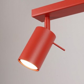 Plafonnier RING 6L rouge - Sollux