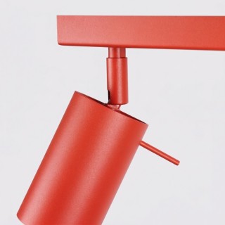 Plafonnier RING 6L rouge - Sollux
