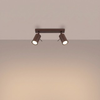 Plafonnier RING 2 marron - Sollux