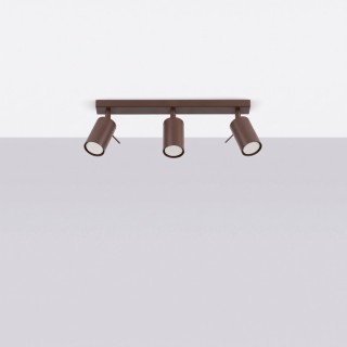 Plafonnier RING 3L marron - Sollux