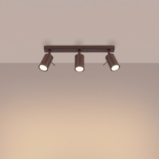Plafonnier RING 3L marron - Sollux