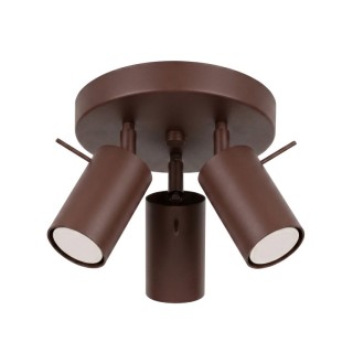 Plafonnier RING 3P marron - Sollux