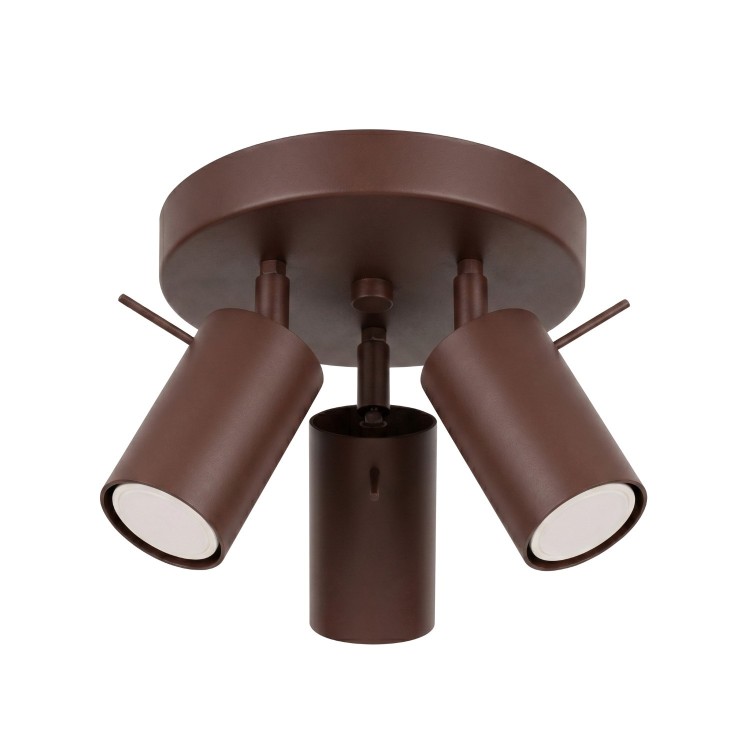 Plafonnier RING 3P marron - Sollux