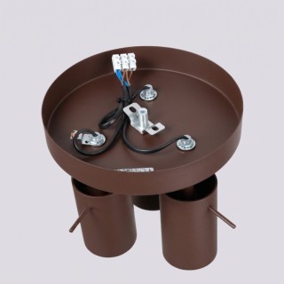 Plafonnier RING 3P marron - Sollux