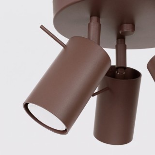 Plafonnier RING 3P marron - Sollux