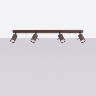Plafonnier RING 4L marron - Sollux