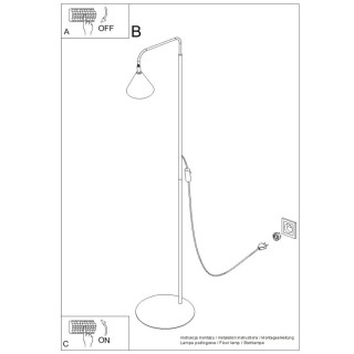 Lampadaire NOX ocre rouge - Sollux