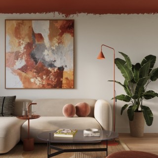 Lampadaire NOX ocre rouge - Sollux
