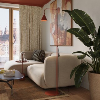 Lampadaire NOX ocre rouge - Sollux