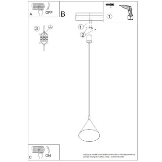 Suspension NOX 25 beige - Sollux