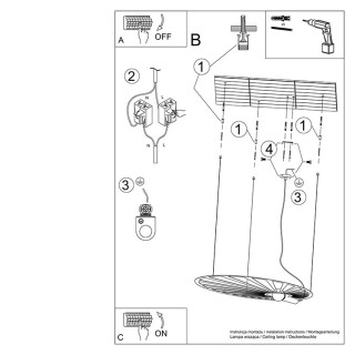 Lampe suspendue LEHDET blanc