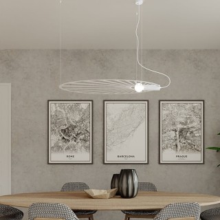 Lampe suspendue LEHDET blanc