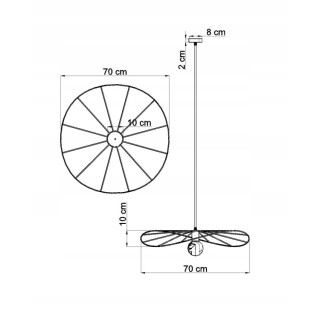Lampe suspendue ESKOLA 70 noir
