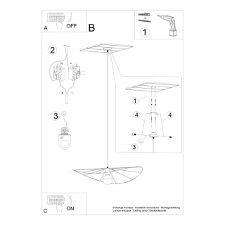 Lampe suspendue ESKOLA 70 noir