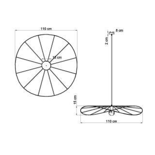 Lampe suspendue ESKOLA 110 noir