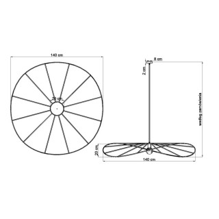 Lampe suspendue ESKOLA 140 noir