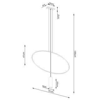 Lampe suspendue HOLAR 1 noir