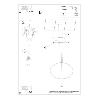 Lampe suspendue HOLAR 1 noir
