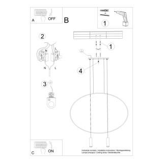 Lampe suspendue HOLAR 2 noir