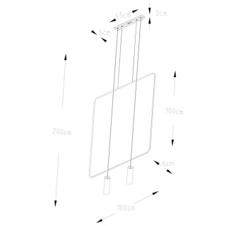 Lampe suspendue RANA 2 noir