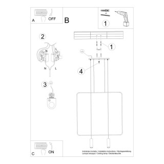 Lampe suspendue RANA 2 noir