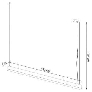 Lampe suspendue PINNE 150 gris - Thoro