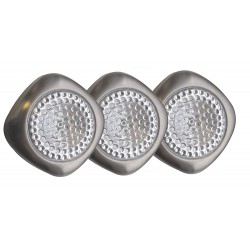 lot de 3 mini-hublots LED gris 3x9,5 lumens Tibelec 343430