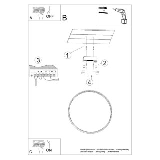 Lampe suspendue RIO 78 blanc - Thoro